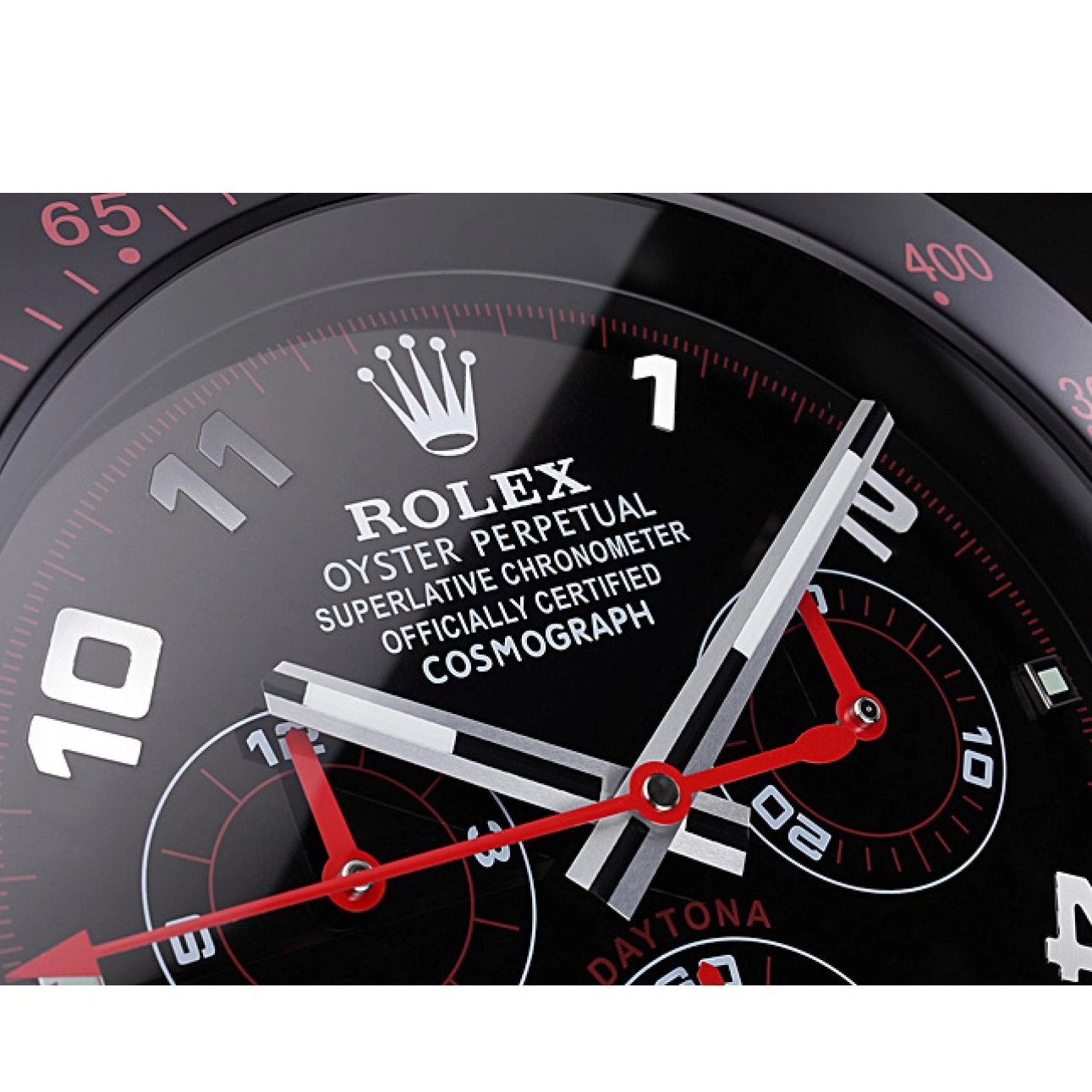 MiroTime 0711 Rolex Daytona Cosmograph Wall Clock Black-Red 621908